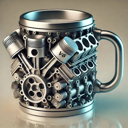 🏎️ Tasse V8 3D en Acier Inoxydable – Ressentez la puissance de la vitesse ! 🔥