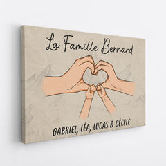 LA FAMILLE DURAND - CADEAU PERSONNALISÉ | TOILE POUR FAMILLE