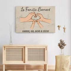 LA FAMILLE DURAND - CADEAU PERSONNALISÉ | TOILE POUR FAMILLE