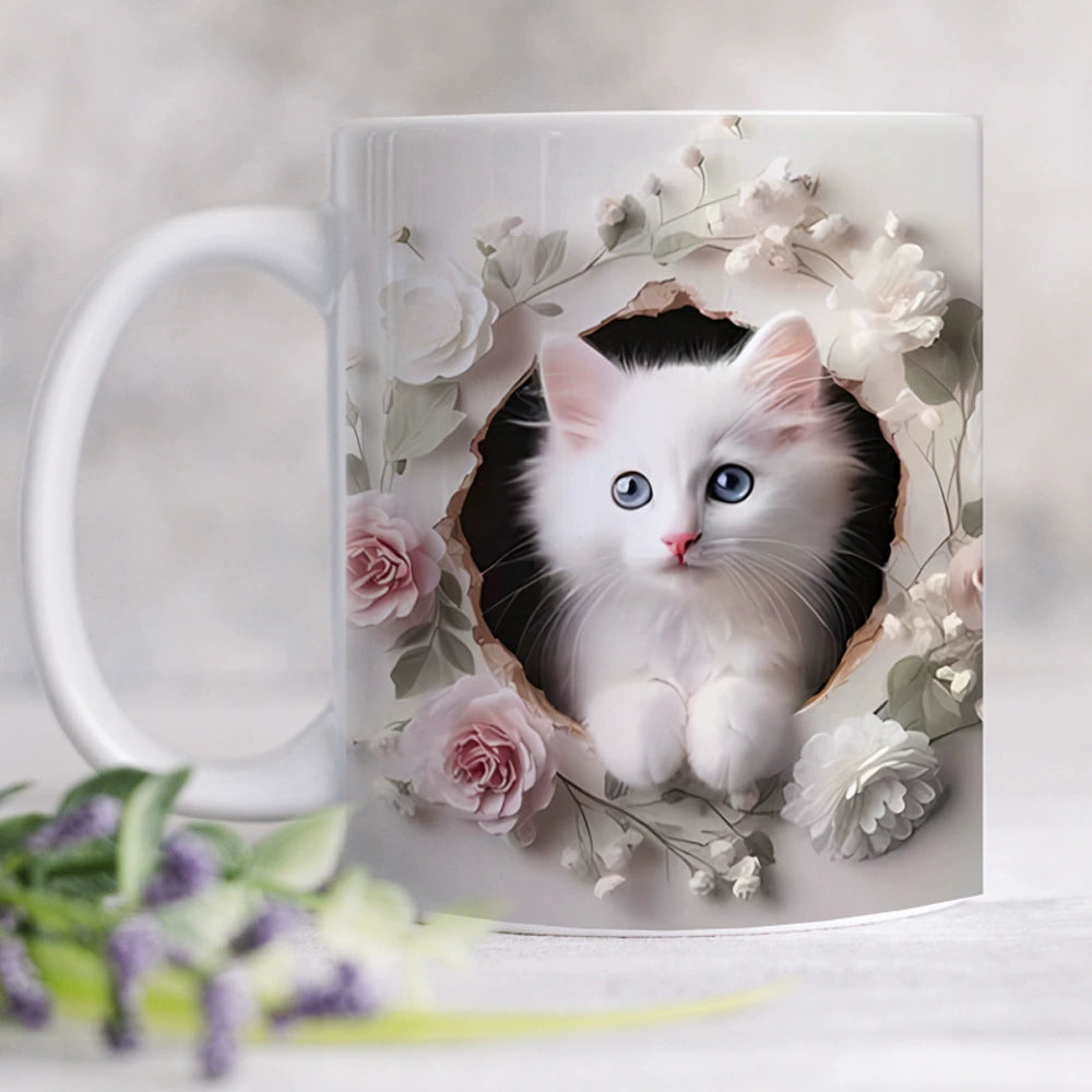 🐾Le Bidon à Chats Fantasmes - La tasse pour les rêveurs et les amateurs de chats, avec un design fantaisiste🌸
