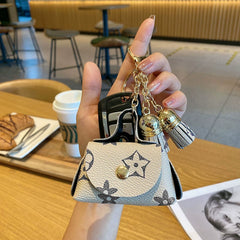 Mini Sac à Clés en Cuir Vintage Chic – Organisez Vos Clés, Pièces et Écouteurs avec Style