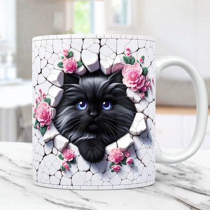 🐾Le Bidon à Chats Fantasmes - La tasse pour les rêveurs et les amateurs de chats, avec un design fantaisiste🌸