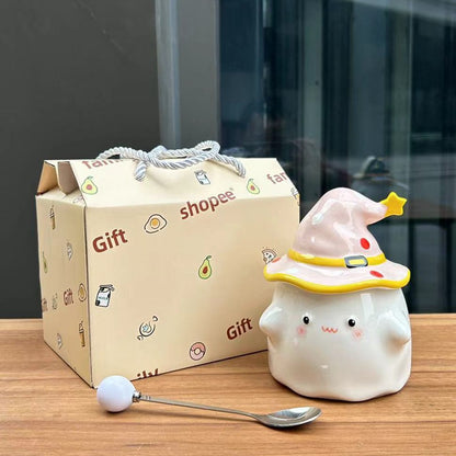 Mug Céramique Blanc Animé Unicorn 520ml – Idéal pour les Filles et les Amateurs de Mode Rétro