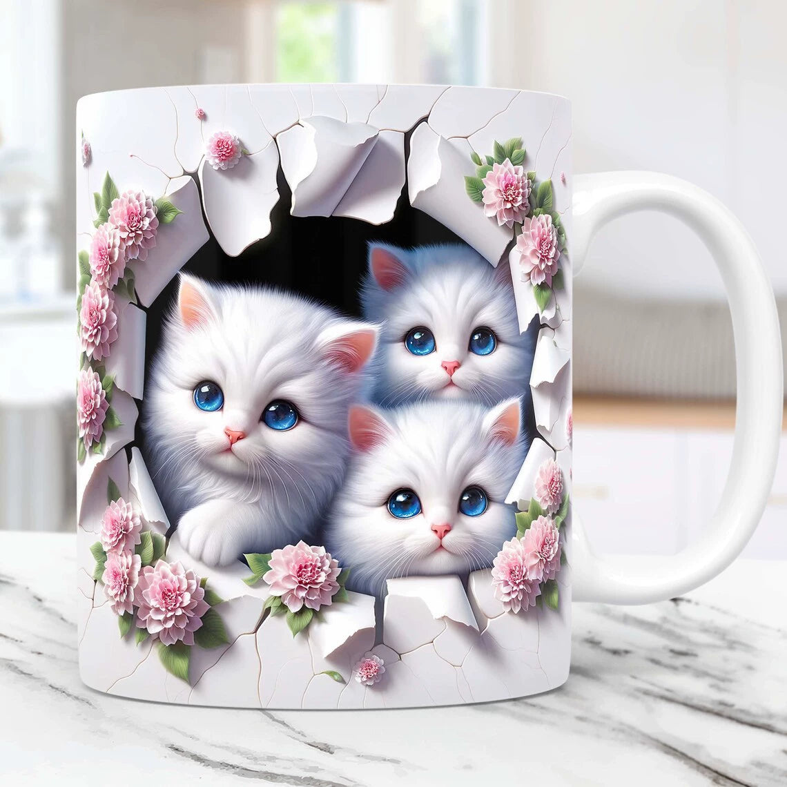 🐾Le Bidon à Chats Fantasmes - La tasse pour les rêveurs et les amateurs de chats, avec un design fantaisiste🌸