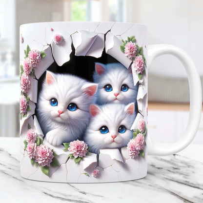 🐾Le Bidon à Chats Fantasmes - La tasse pour les rêveurs et les amateurs de chats, avec un design fantaisiste🌸