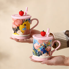 Mug en Céramique 'Série Fleurs de Printemps' – Idéal pour Cadeau de St-Valentin, Journée de la Femme et Maison