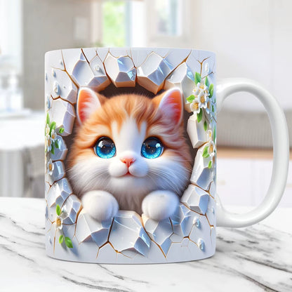 🐾Le Bidon à Chats Fantasmes - La tasse pour les rêveurs et les amateurs de chats, avec un design fantaisiste🌸