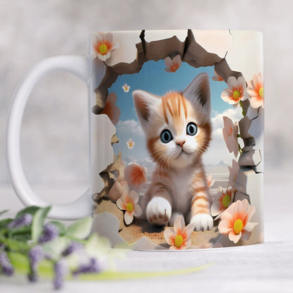 🐾Le Bidon à Chats Fantasmes - La tasse pour les rêveurs et les amateurs de chats, avec un design fantaisiste🌸
