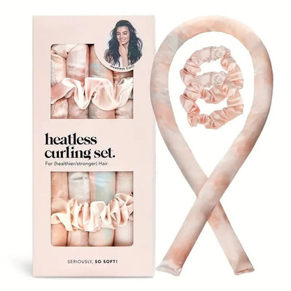 Nouveau Ensemble Fers à Friser Satiné sans Chaleur pour Cheveux - Idéal pour une Coiffure de Sommeil Facile et Pratique