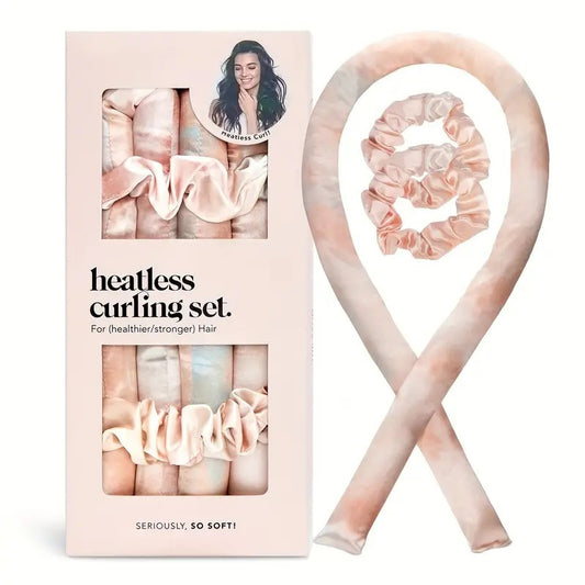 Nouveau Ensemble Fers à Friser Satiné sans Chaleur pour Cheveux - Idéal pour une Coiffure de Sommeil Facile et Pratique