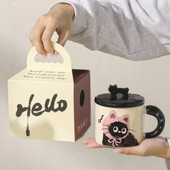 😺 Mug en céramique avec dessin de chat – Idéal pour les cadeaux et les moments mignons 🎁