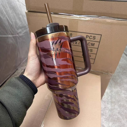 🧊【Nouveau】Tasse Isotherme Ice Boss Cup 🚗 avec Tuyau 💧 - 40oz Grand Volume - Idéale pour Voiture, Fitness et Bureau 💼 - Cadeau parfait pour Amis et Famille 🎁