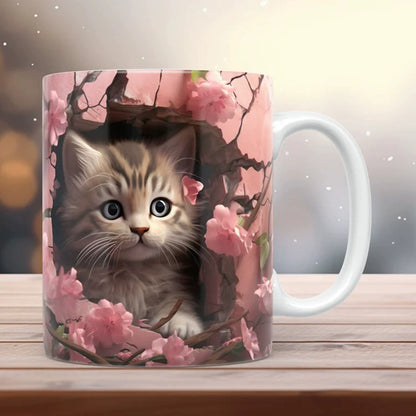 🐾Le Bidon à Chats Fantasmes - La tasse pour les rêveurs et les amateurs de chats, avec un design fantaisiste🌸