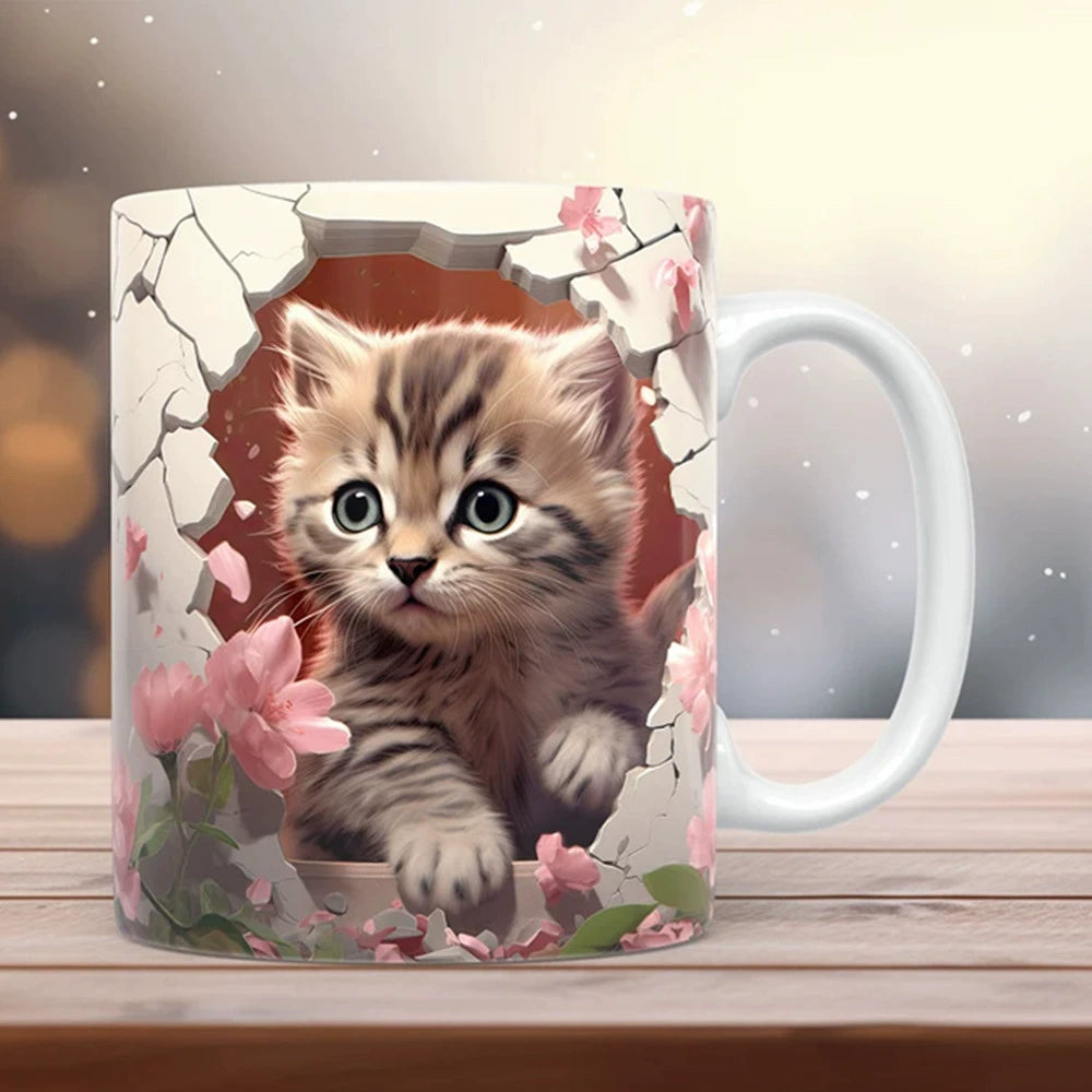 🐾Le Bidon à Chats Fantasmes - La tasse pour les rêveurs et les amateurs de chats, avec un design fantaisiste🌸