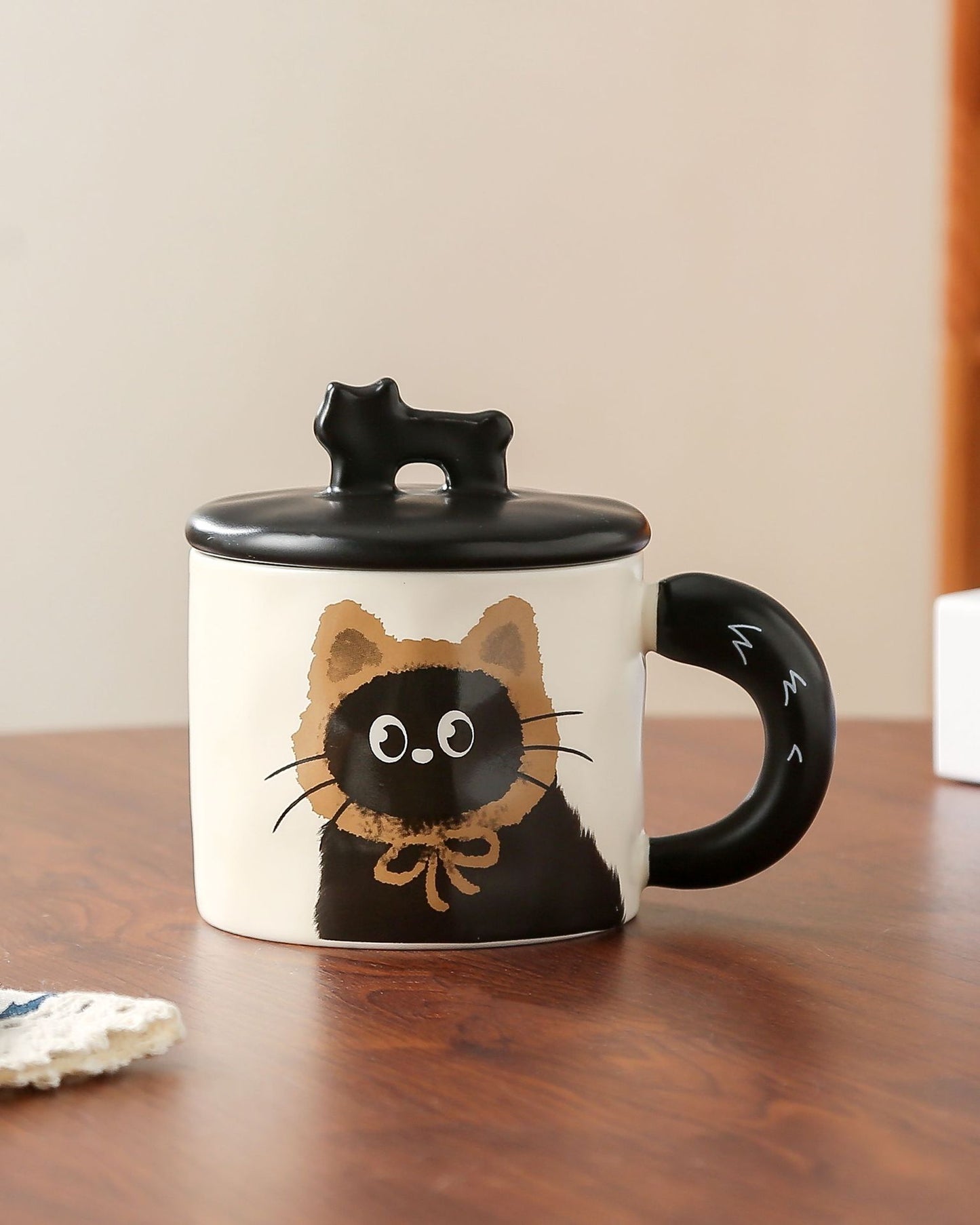 😺 Mug en céramique avec dessin de chat – Idéal pour les cadeaux et les moments mignons 🎁