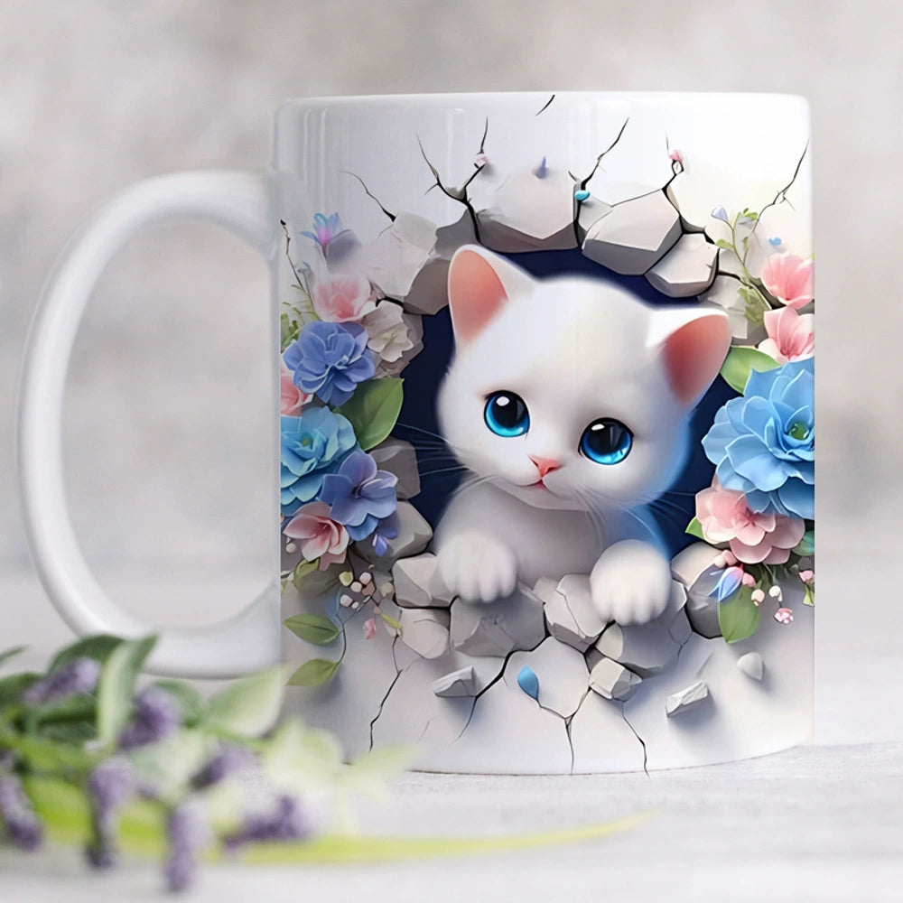 🐾Le Bidon à Chats Fantasmes - La tasse pour les rêveurs et les amateurs de chats, avec un design fantaisiste🌸
