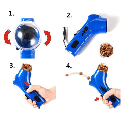 Dispensateur de friandises Whizzo : Jouet interactif pour chats et chiens avec lanceur automatique de friandises – Amusez vos compagnons à poils !