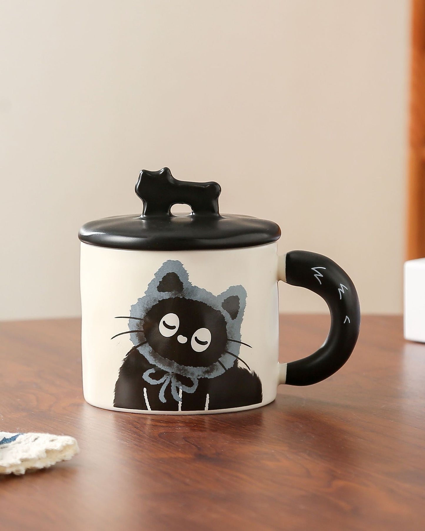 😺 Mug en céramique avec dessin de chat – Idéal pour les cadeaux et les moments mignons 🎁
