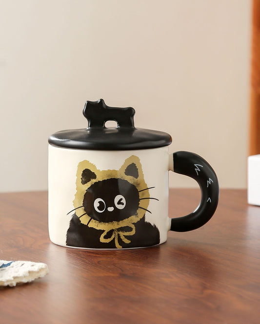 😺 Mug en céramique avec dessin de chat – Idéal pour les cadeaux et les moments mignons 🎁