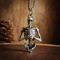 Bracelet à pendentif en acier inoxydable "Ailes d'anges rétro" – Style européen chic et élégant pour hommes et femmes