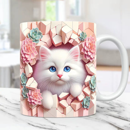 🐾Le Bidon à Chats Fantasmes - La tasse pour les rêveurs et les amateurs de chats, avec un design fantaisiste🌸