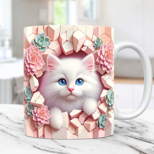 🐾Le Bidon à Chats Fantasmes - La tasse pour les rêveurs et les amateurs de chats, avec un design fantaisiste🌸