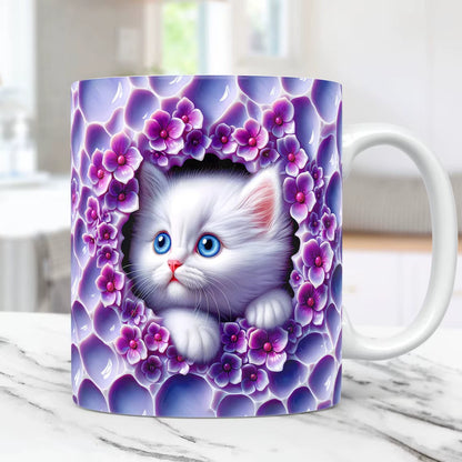 🐾Le Bidon à Chats Fantasmes - La tasse pour les rêveurs et les amateurs de chats, avec un design fantaisiste🌸