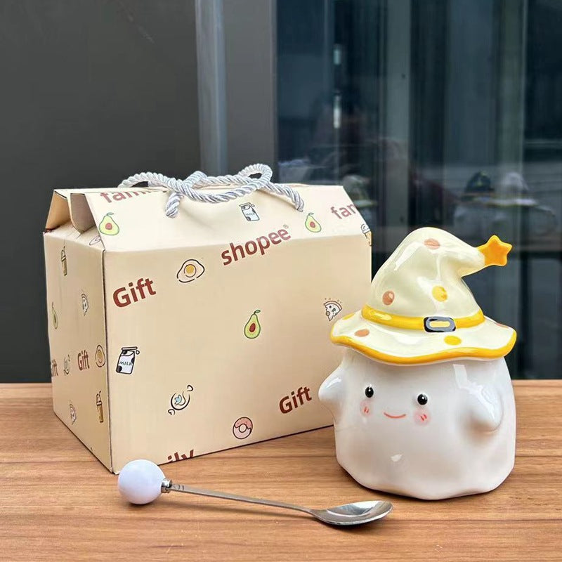 Mug Céramique Blanc Animé Unicorn 520ml – Idéal pour les Filles et les Amateurs de Mode Rétro