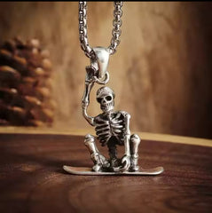 Bracelet à pendentif en acier inoxydable "Ailes d'anges rétro" – Style européen chic et élégant pour hommes et femmes