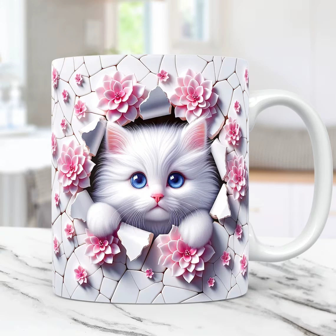 🐾Le Bidon à Chats Fantasmes - La tasse pour les rêveurs et les amateurs de chats, avec un design fantaisiste🌸