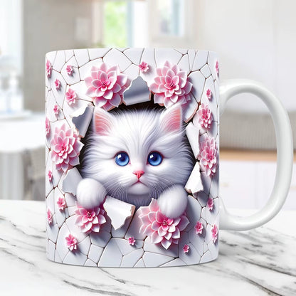 🐾Le Bidon à Chats Fantasmes - La tasse pour les rêveurs et les amateurs de chats, avec un design fantaisiste🌸