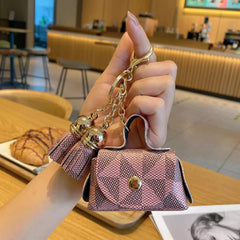 Mini Sac à Clés en Cuir Vintage Chic – Organisez Vos Clés, Pièces et Écouteurs avec Style