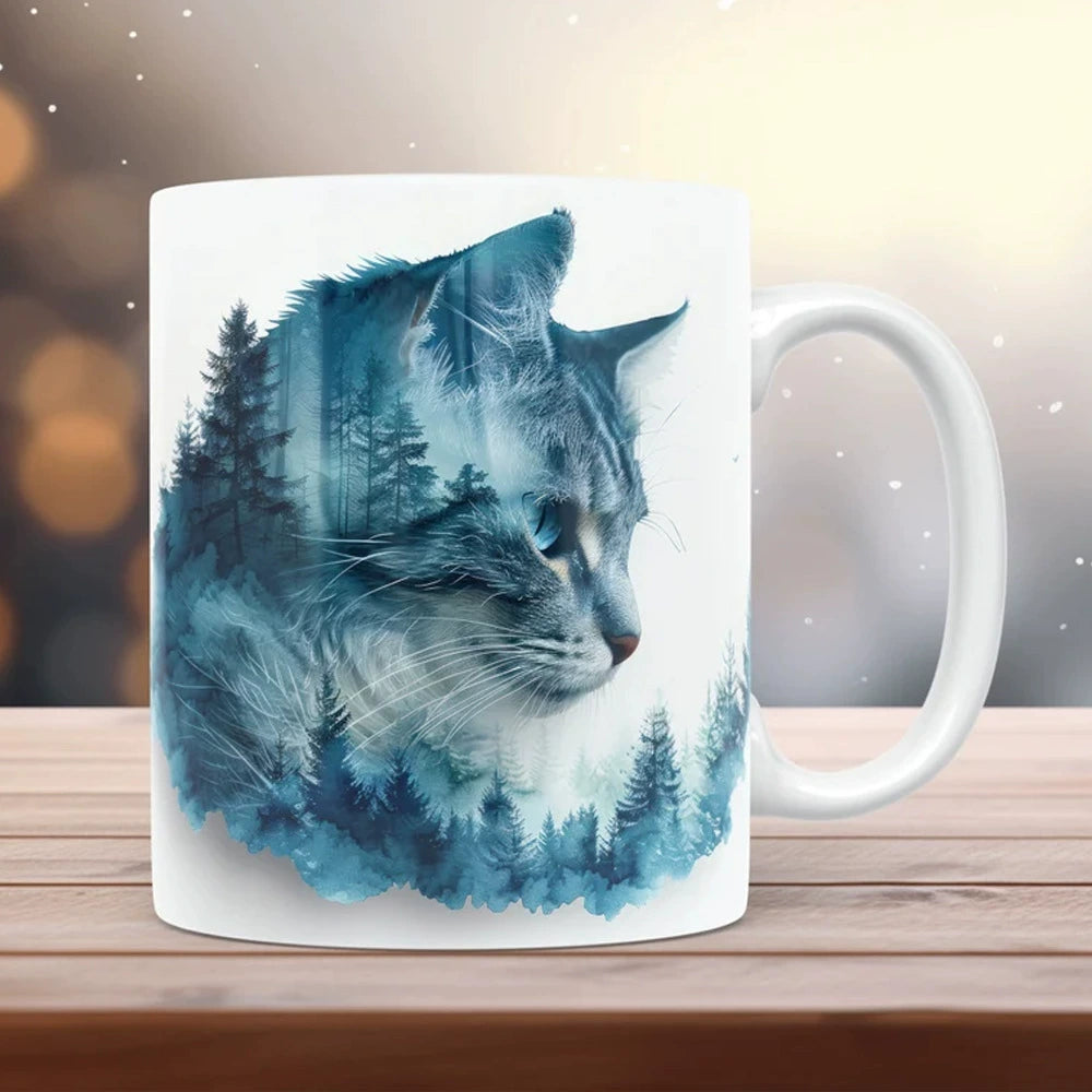 🐾Le Bidon à Chats Fantasmes - La tasse pour les rêveurs et les amateurs de chats, avec un design fantaisiste🌸