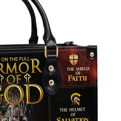 Jesuspirit | Sac à Main en Cuir Personnalisé avec Fermeture Éclair | Armor Of God