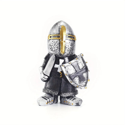 Statuette en Résine d'un Garde-Chasse Miniature Nordique et Médiévale – Décoration de Salon de Style Classique – Ouvrage d'Art pour la Décoration Intérieure, le Bureau, le Bar ou les Ornements sur le Bureau