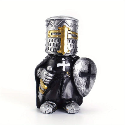 Statuette en Résine d'un Garde-Chasse Miniature Nordique et Médiévale – Décoration de Salon de Style Classique – Ouvrage d'Art pour la Décoration Intérieure, le Bureau, le Bar ou les Ornements sur le Bureau