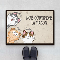 NOUS GOUVERNONS LA MAISON - CADEAU PERSONNALISÉ | PALLAISSON POUR LES AMOUREUX DES CHATS