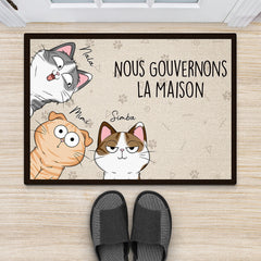 NOUS GOUVERNONS LA MAISON - CADEAU PERSONNALISÉ | PALLAISSON POUR LES AMOUREUX DES CHATS