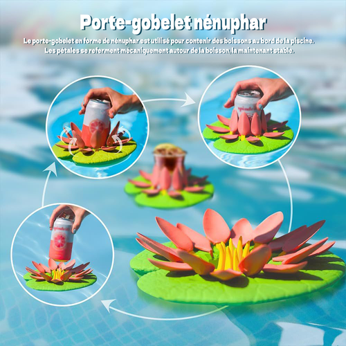 Porte-Gobelet Flottant en Forme de Lotus : Pour des Instants Détente en Piscine ou dans le Bain !