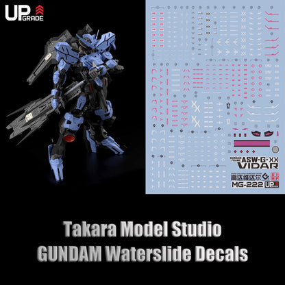 MG 1/100 Gundam Vidar HD Fluorescent Waterslide Decals
