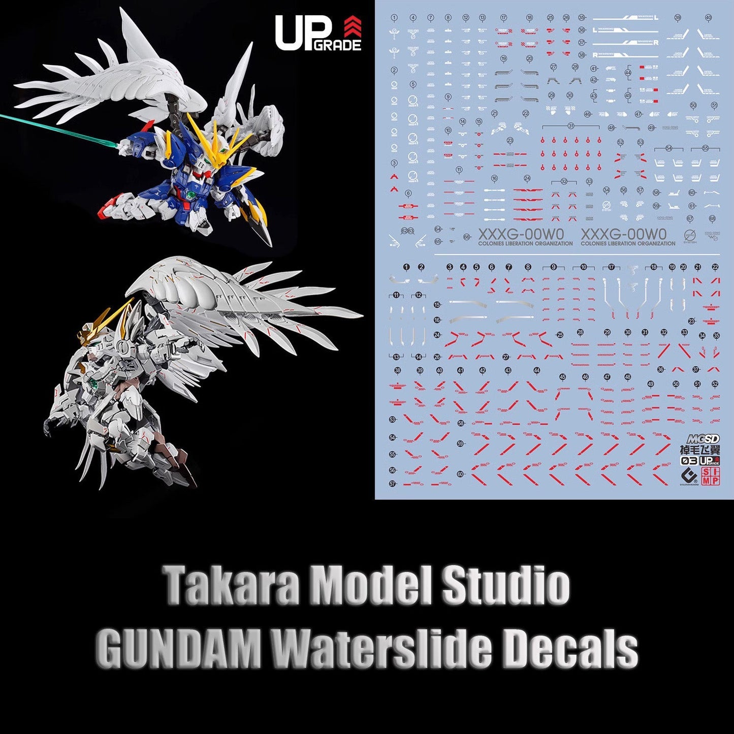 MGSD 1/144 Wing Gundam Zero EW Ver.KA  HD Fluorescent Waterslide Decals