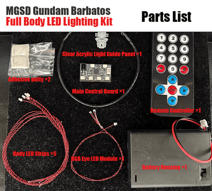 MGSD Barbatos Full Body LED Lighting Kit with Remote Control -Easy DIY Gundam Model Customization
