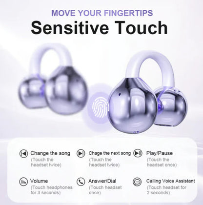 Ear Clip Bluetooth Headphones – Lightweight, Stylish &amp; Immersive